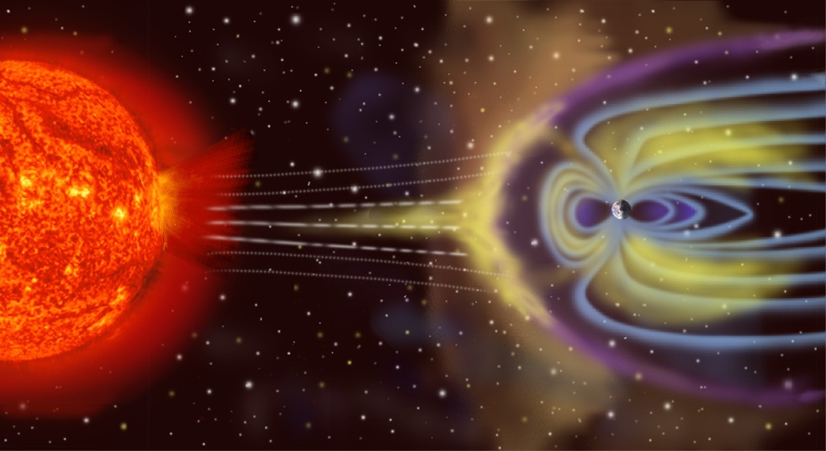 Solar Storm | source http://upload.wikimedia.org/wikipedia/commons/f/f3/Magnetosphere_rendition.jpg | creative commons