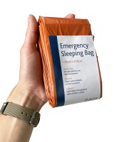 Emergency Thermal Sleeping Bag Orange Silver Bivi
