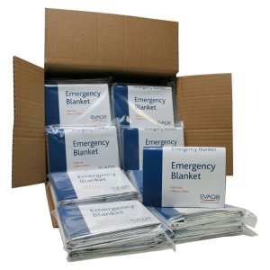 EVAQ8 classroom evacuation kit includes 30 emergency foil blankets