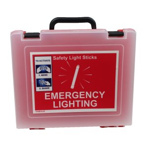 30 Emergency Light Sticks in Storage Box With Mounting Bracket