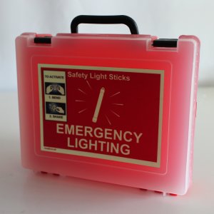 30 Emergency Light Sticks in Storage Box With Mounting Bracket