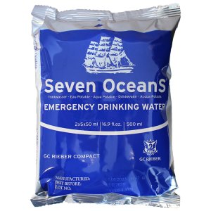 seven oceans emergency drinking water 500ml pouch