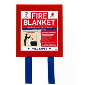 Fiberglass Fire Blanket in rigid case 120cm x 120cm