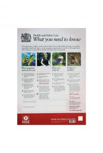 Health and Safety Law Poster - laminated 42cm X 59cm