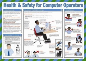 H&S for Computer Operators Poster - laminated 59cm X 42cm