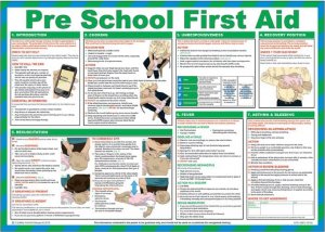 Pre School First Aid Poster - laminated 59cm X 42cm