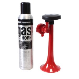 gas air horn with plastic trumpet