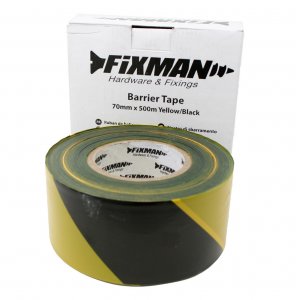 Barrier Tape Non-Adhesive Hazard Warning Tape Black Yellow 500m