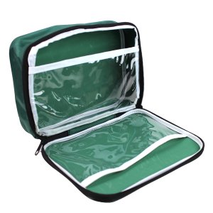 first aid pouch with transparent dividers