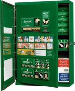 Industrial First Aid Cabinet Cederroth CD13 Double Door