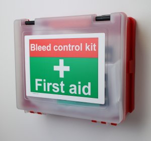 bleed control first aid kit wall mounted
