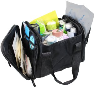 sports first aid kit in on-pitch carry bag