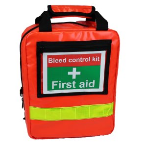 forestry bleed control kit in orange bag