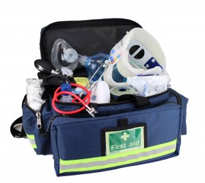 Advanced First Aid Bag BLS Fully Kitted Blue
