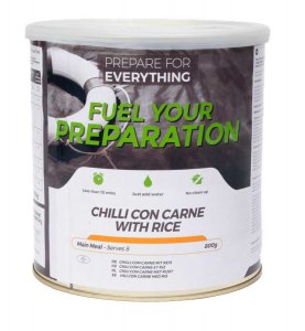 Freeze Dried Tin Chilli Con Carne with Rice