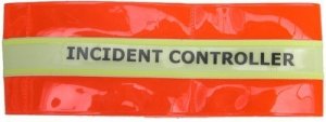 Reflective Armband 'INCIDENT CONTROLLER' with glow in the dark band