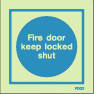 Fire Door Keep Locked Instruction Notice Rigid PVC 10cm x 10cm