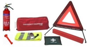 Car Emergency Kit with 1kg Fire Extinguisher