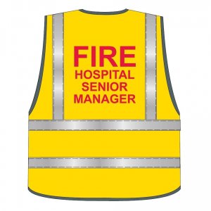 Fire Hospital Senior Manager Vest - HiVis Identification Vest