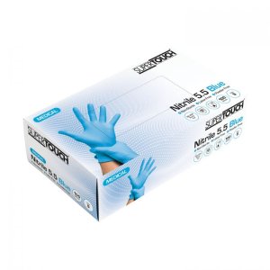medical grade nitrile glove blue