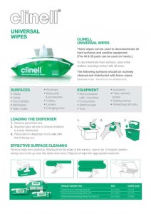 clinell wipes instructions