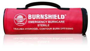 burnshield emergency contour dressing kit in red bag