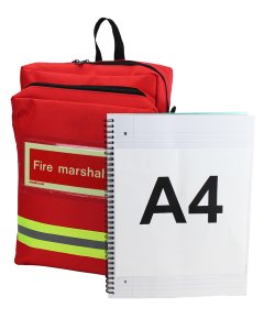 fire marshall rucksack for A4 documents