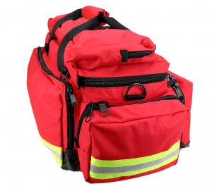 red medical bag from the side