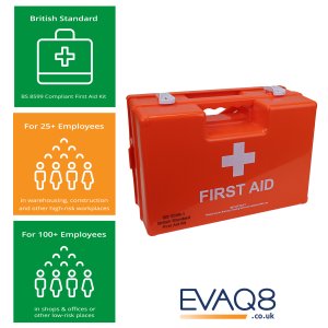 orange first aid box for 100 employees
