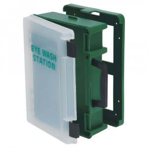 Double Eyewash Station in box with wall bracket