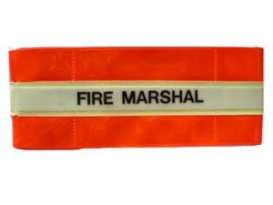 Reflective Armband 'Fire Marshal' with glow in the dark band