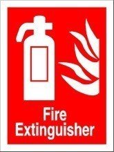 Fire Extinguisher Sign - photoluminescent 15cm x 20cm