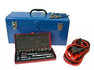 Car Tool Kit - comprehensive kit in metal tool case
