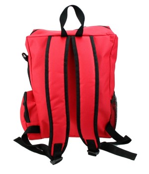 Emergency Equipment Red Rucksack Back View