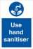 Use Hand Sanitizer Sign - semi-rigid plastic 20cm x 30cm