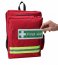 First Response First Aid Kit in Red Backpack