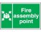 Fire Assembly Point Sign - self-adhesive vinyl size 40cm x 60cm