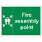 Large Fire Assembly Point Sign Size 40cm x 60cm Outdoor Plastic