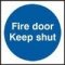 Fire Door Keep Shut Sign Plastic 8cm x 8cm