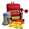 fire warden kit in red emergency equipment rucksack
