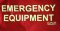 Emergency Equipment text glows in the dark
