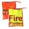 Fire Warden Storage Bag High Visibility Orange with Transparent Window