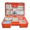 orange first aid kit with british standard contents