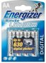 L91 Energizer Lithium Ultimate AA Batteries 4 Pack