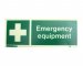 Emergency Equipment Sign adhesive glow-in-the-dark 20cm x 8cm