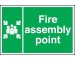 Fire Assembly Point Sign - self-adhesive vinyl size 40cm x 60cm